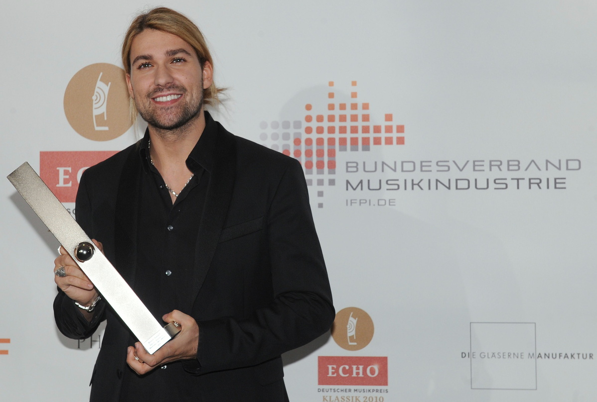 Holt bereits seinen dritten Echo Klassik: David Garrett, hier mit dem Bestseller-Echo im Jahr 2010