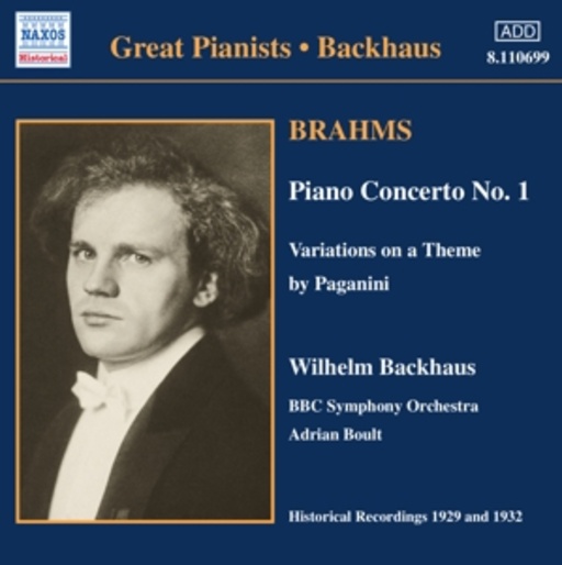 Wilhelm Backhaus/Adrian Boult/BBC Symphony Orchestra – Piano Concerto No. 1 - Variations On A Theme By Paganini (1929/1932)