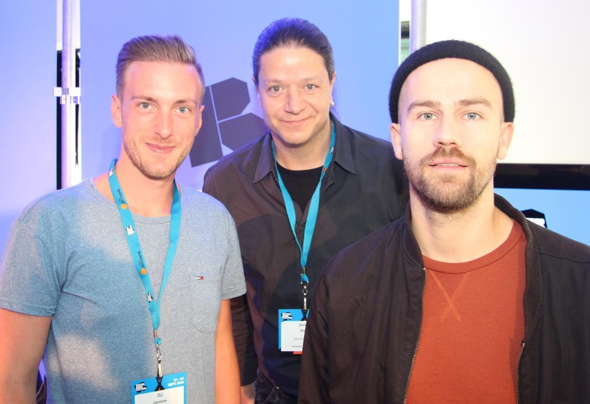 Die Panelisten (von links): DJ Jerome, Dennis Bohn und Friso (Adana Twins)