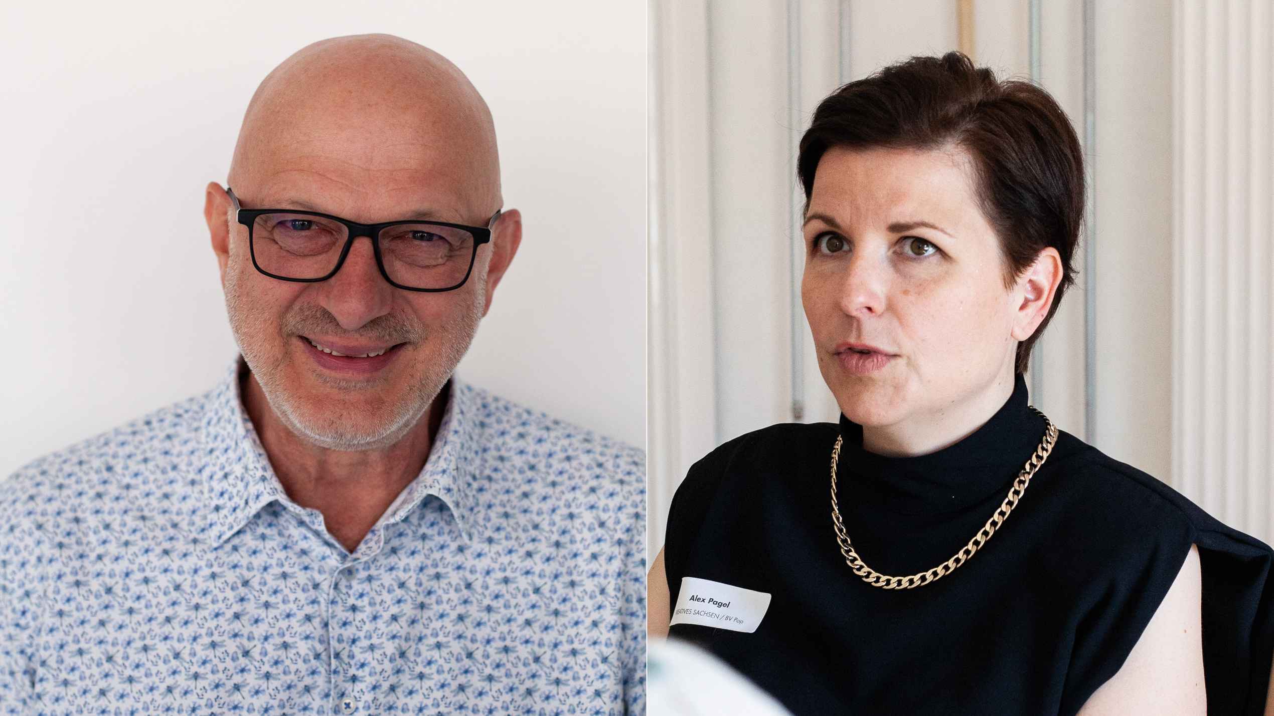 Setzten sich beim Pop Forum in Chemnitz mit MusikWoche für ein Gespräch zusammen: Olaf "Gemse" Kretschmar, Vorsitzender (links), und Alex Pagel, Vorstand, beide BV Pop.