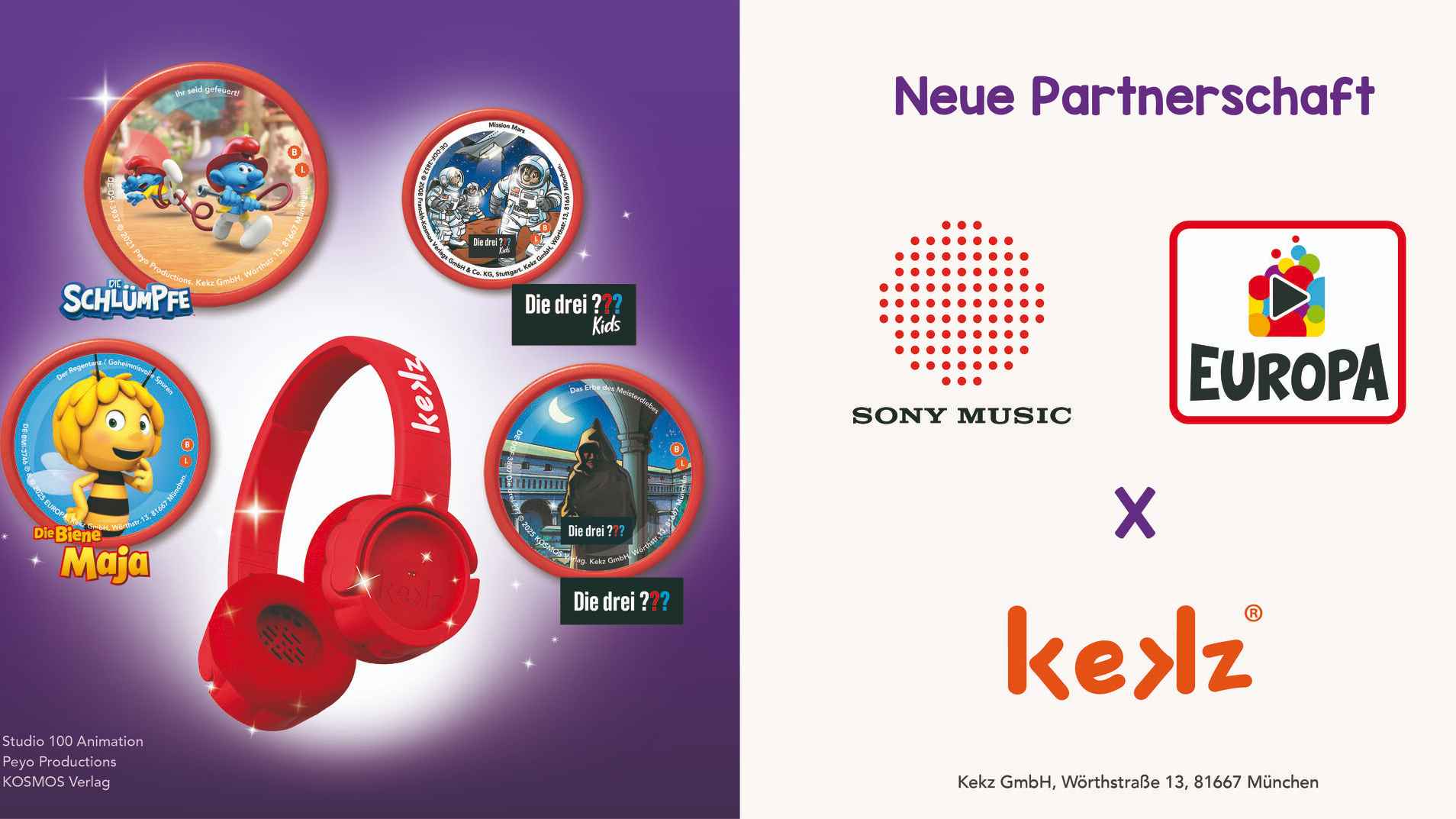 Zusammenschluss: Kinder können von nun an auch Sony-Music-Produkte über die Kekz-Kopfhörer hören.