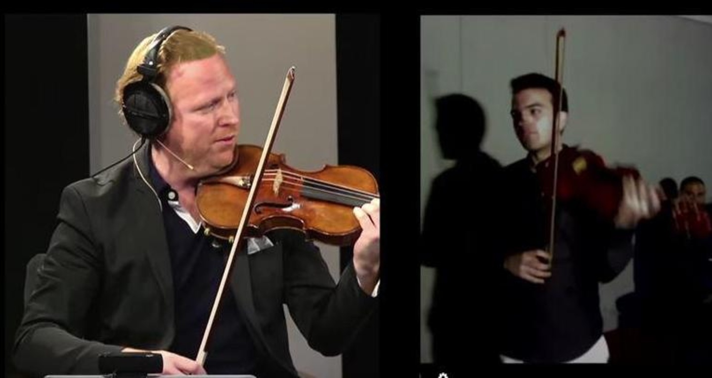 Gab Geigenunterricht im Internet: Daniel Hope (links)