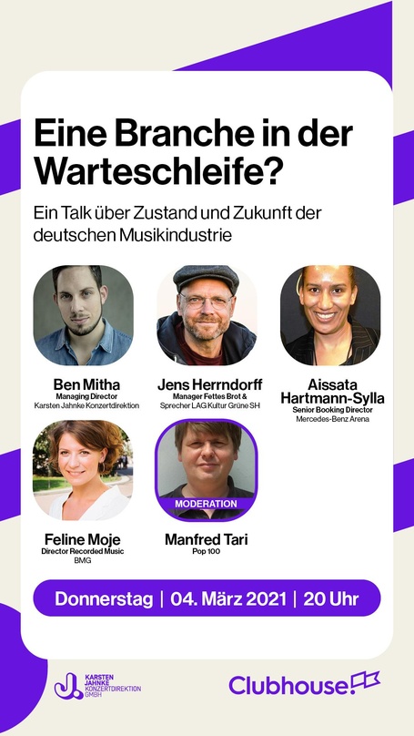 Fragt nach den Folgen von Corona: ein Clubhouse-Talk von Karsten Jahnke