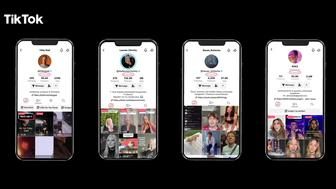 Neue Features: TikTok stellt Songwriter:innen in den Fokus.
