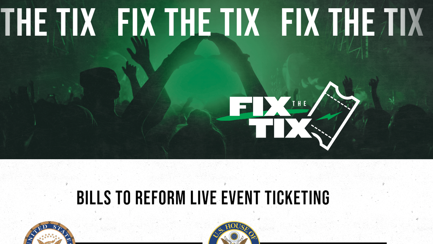 Begrüßt den neuen Ticket Act: die Fix The Tix Coalition.