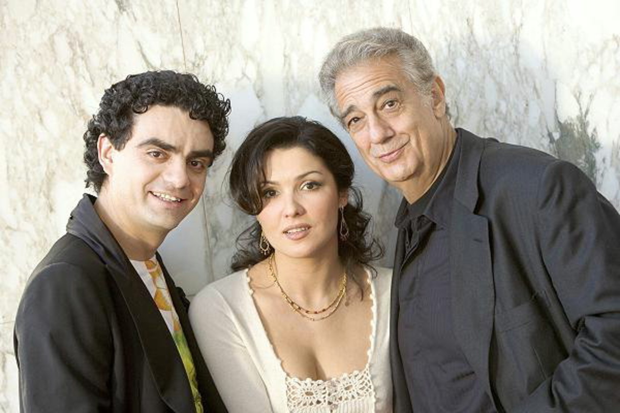 Treten gemeinsam auf: Villazón (l.), Netrebko und Domingo