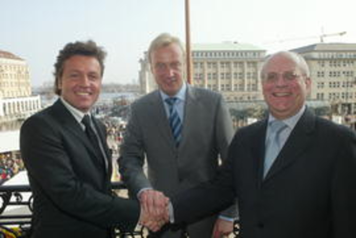 Drei für Hamburg (v.l.n.r.): Bernd Dopp, Bürgermeister Ole von Beust und Senator Gunnar Uldall