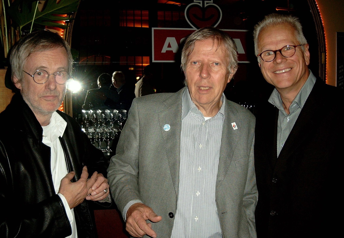 Beim Branchentreff (v.l.n.r.): Beatles-Vermarkter Ulf Krüger, Veranstalter Karsten Jahnke und Event-Macher Uriz von Oertzen ...