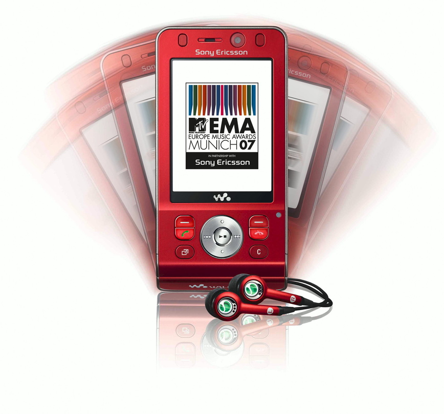 Partnerschaft für Nachwuchs und mehr verkaufte Handys: W910i von Sony Ericsson mit EMA-Logo
