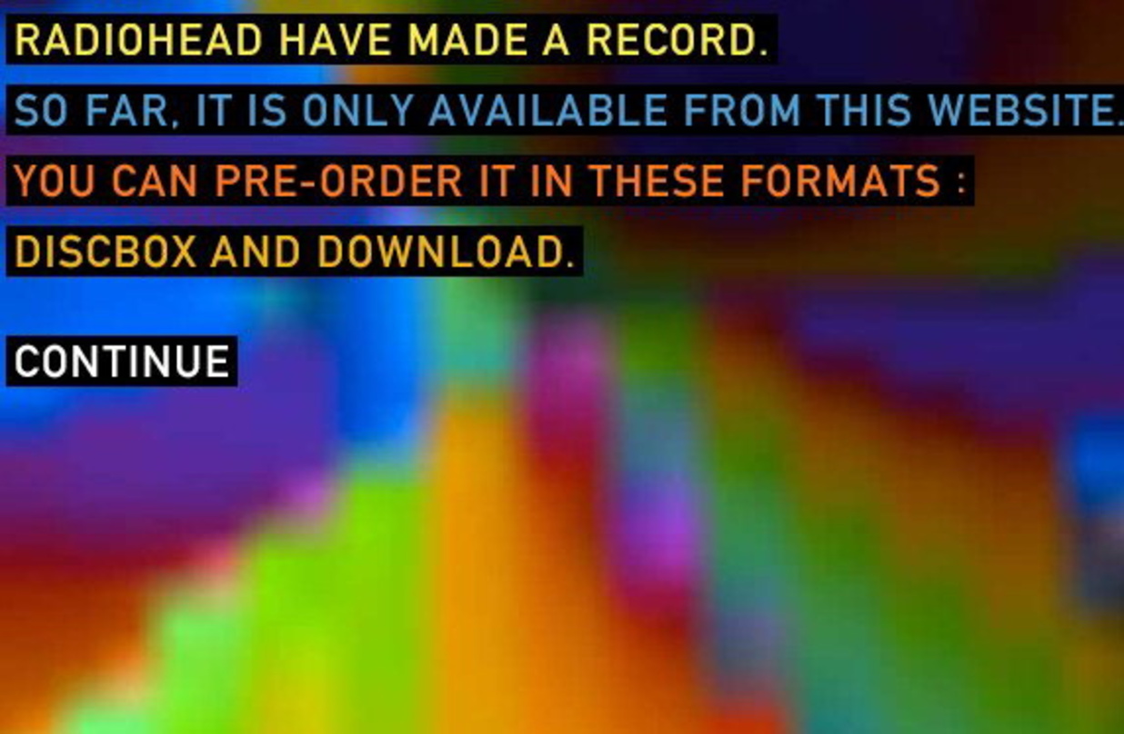Teils schwer zu erreichen: Radiohead-Website