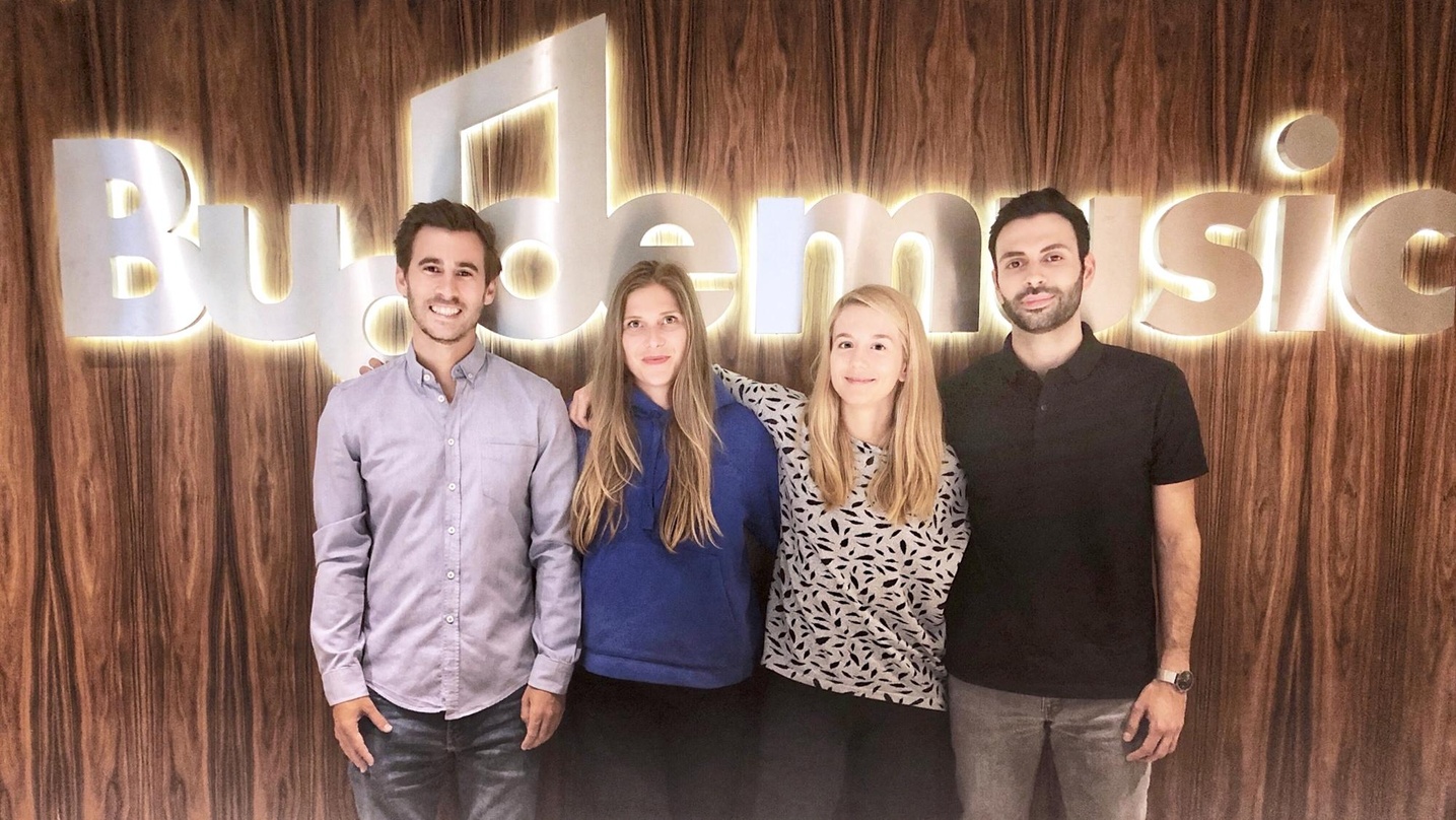Das neu formierte Team an der Spitze von Budde Music (von links): CEO Benjamin Budde, Selina Paetz (Vice President Global Administration), Anika Metscher (Vice President Technology & Globa...