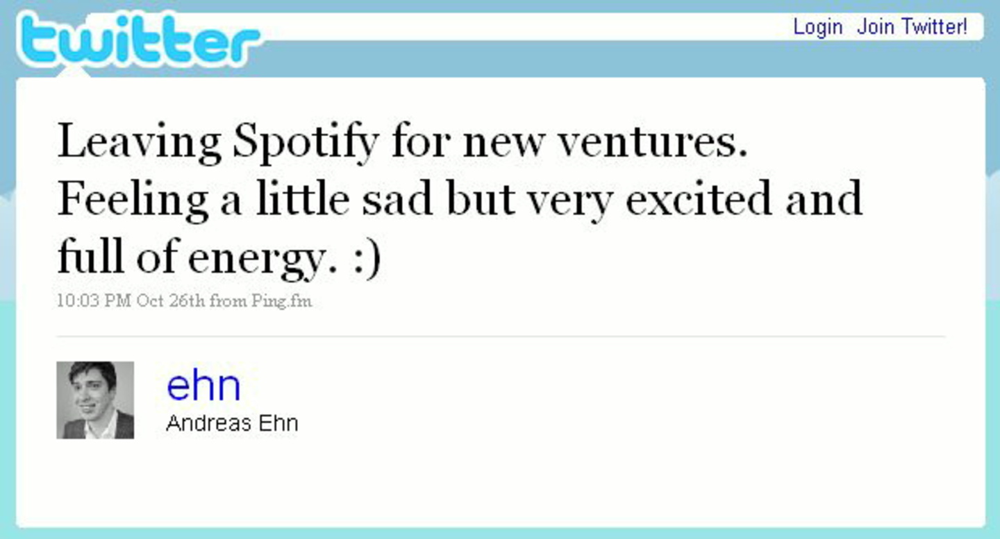 Verabschiedete sich per Twitter: Andreas Ehn