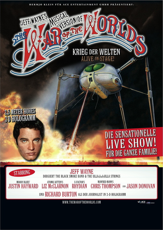 Im Januar auf deutschen Bühnen: "Jeff Wayne's Musical Version Of The War Of The Worlds"