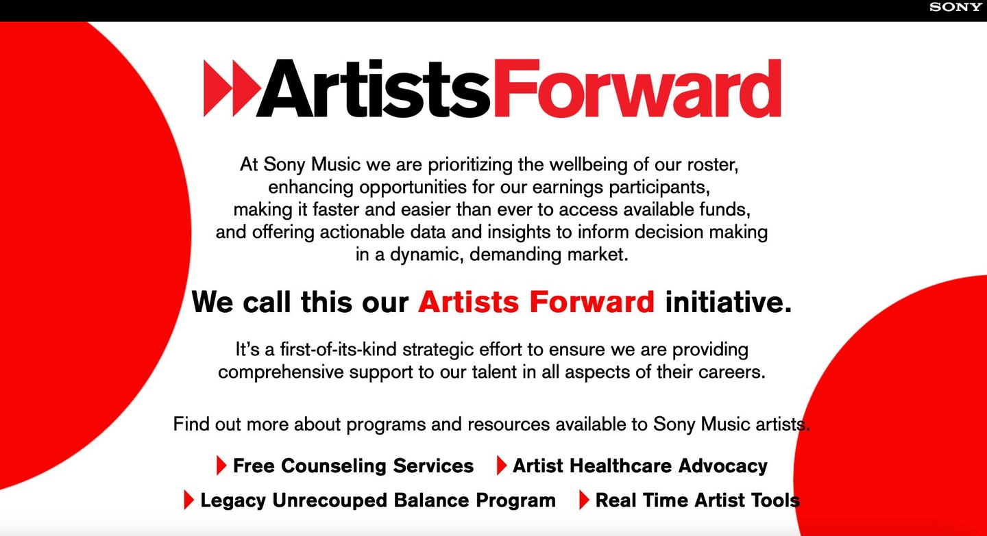 Soll fortan mehr Künstler:innen offenstehen: das Programm Artists Forward von Sony Music