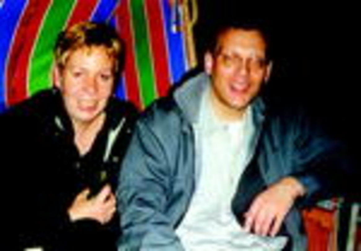 Strandparty: Birgit Heuzeroth (Beggars) und Olaf Reinholz (PIAS)