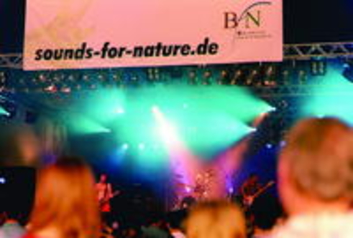 SfN-Konzept zeigt Flagge: Hauptbühne beim Open Air Flair 2003