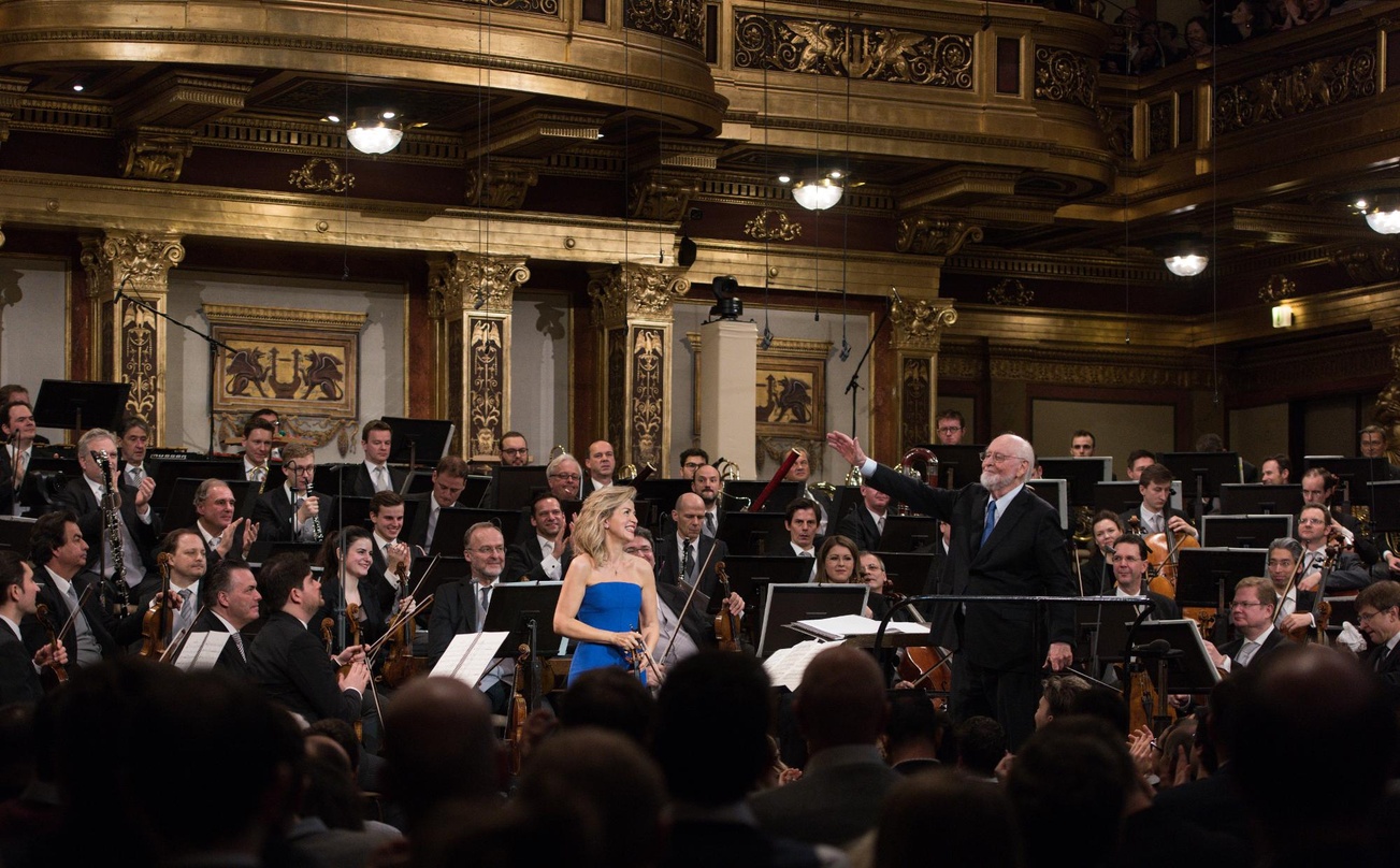 Stellen das Klassikalbum des Jahres: John Williams (am Pult) mit Anne-Sophie Mutter und den Wiener Philharmonikern