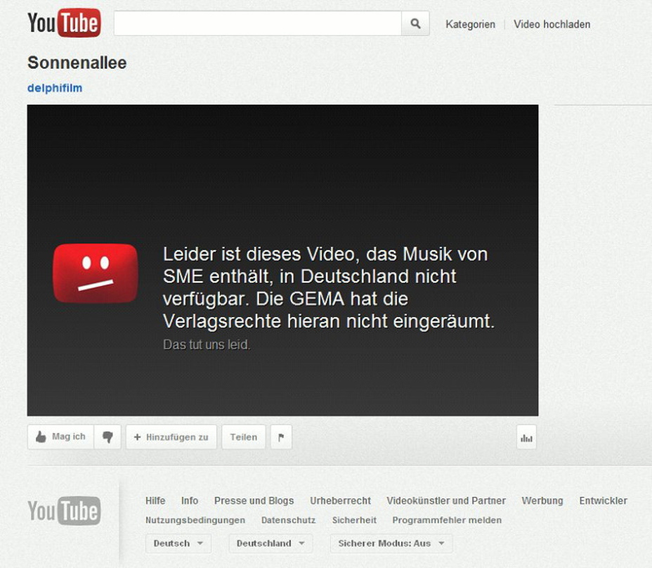 Am 7. Dezember 2011 vorübergehend nicht im Programm ...
