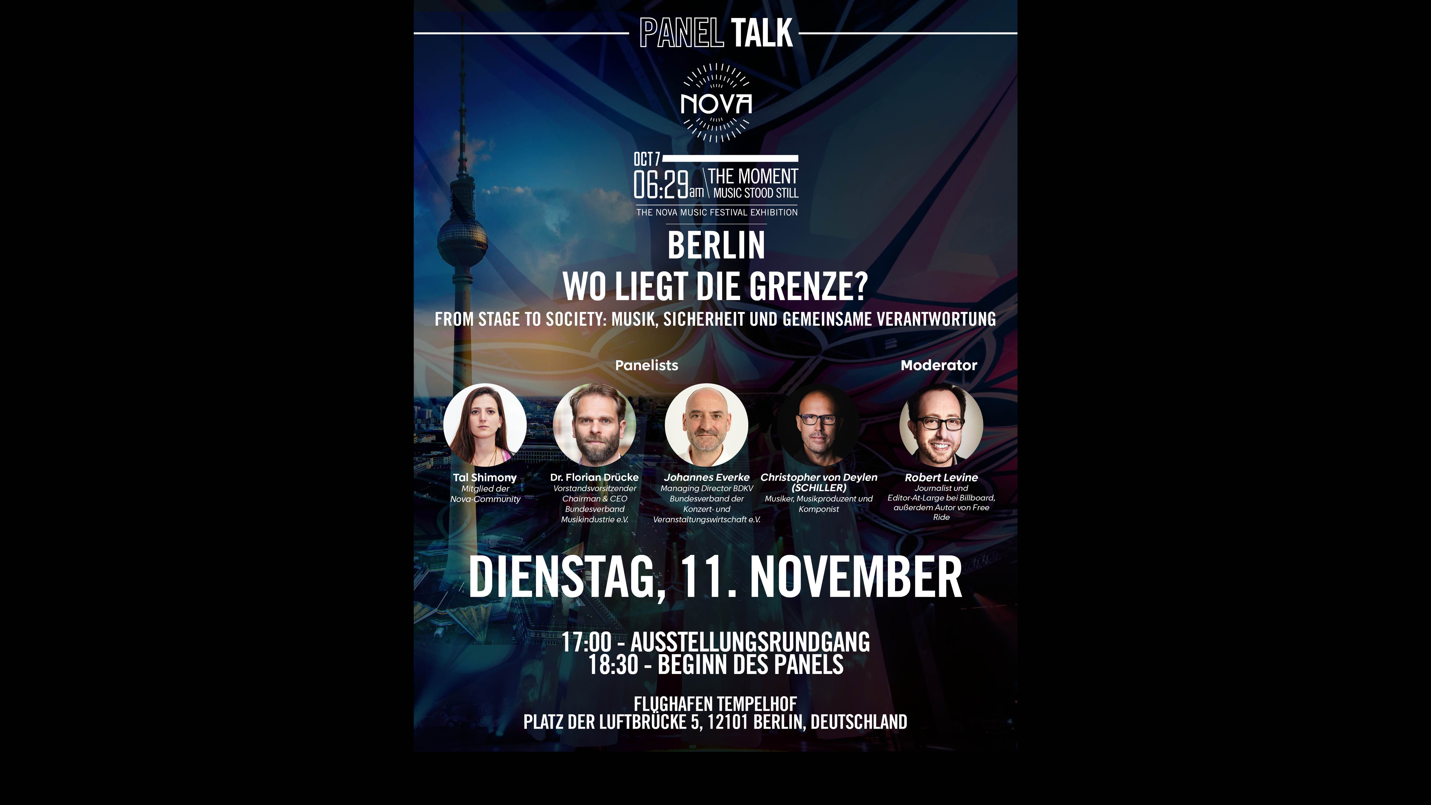 Branchendialog in der letzten Berliner Woche der Nova Music Festival Exhibition: Unter dem Motto "Berlin - wo liegt die Grenze?" diskutiert am frühen Abend des 11. November eine hochkaräti...