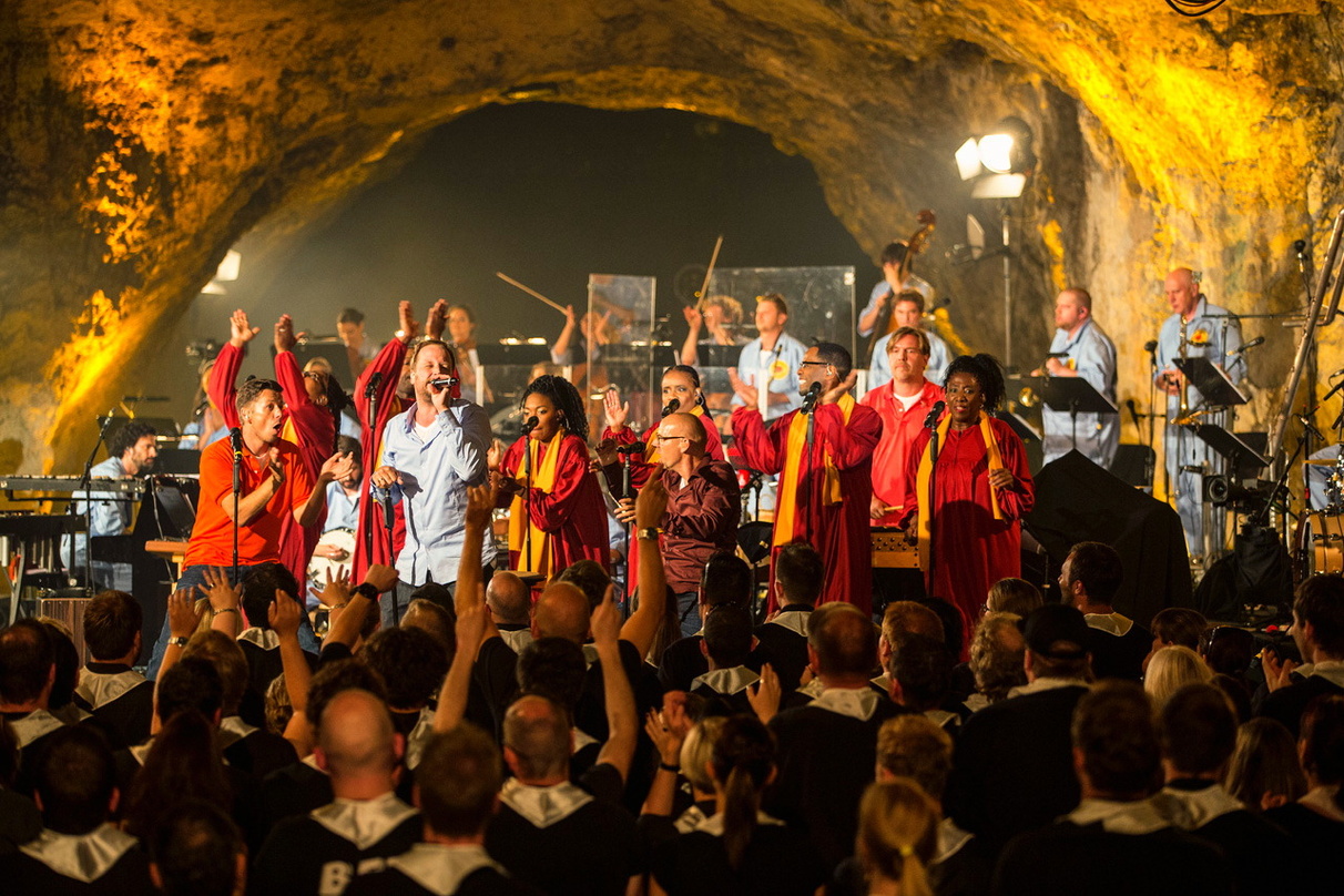 Spitzenreiter: Die Fantastischen Vier bei den Aufnahmen zu "MTV Unplugged II"