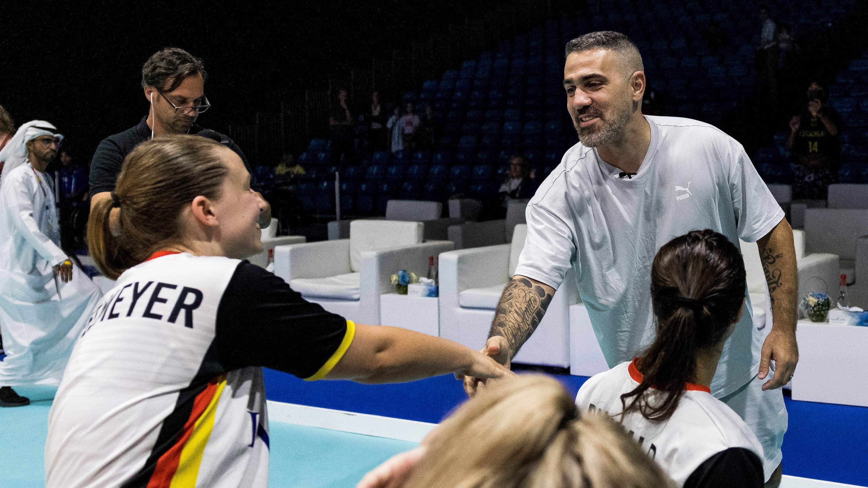 Bushido im Jahr 2022 bei der Rollstuhlbasketball-Weltmeisterschaft in seiner jetzigen Wahlheimat Dubai