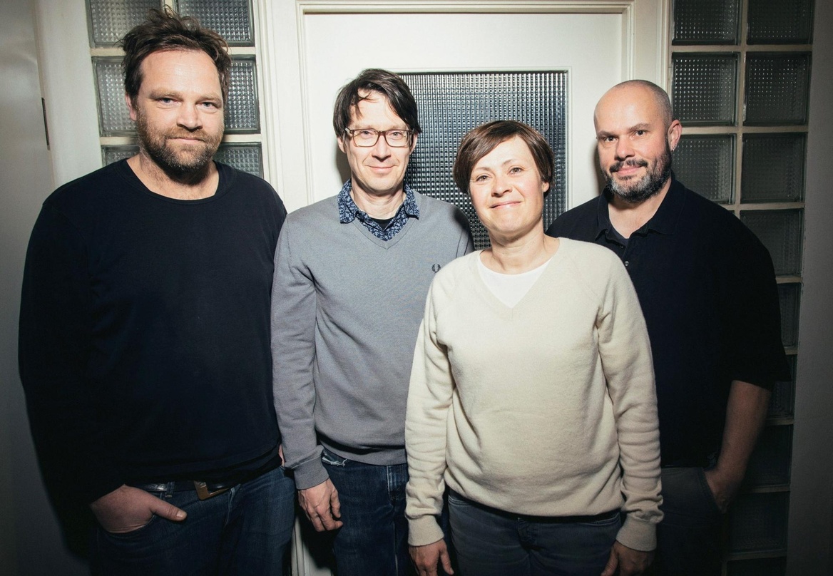Fanden in Hamburg zusammen (von links): Lutz Falldorf (Labelmanager Indigo), Jürgen Schattner und Anne Dillmann (beide Rookie Records) und Olaf Evers (Export Manager Indigo)