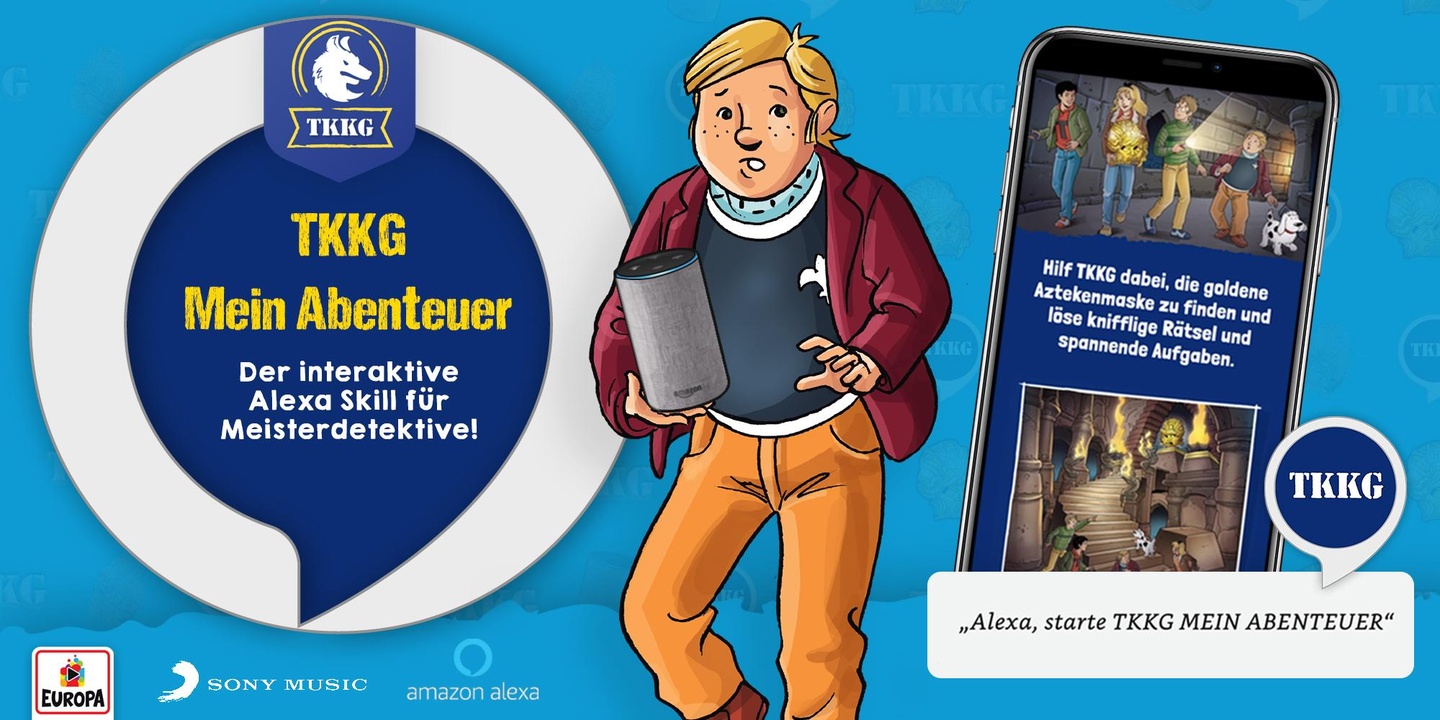 Erstes Alexa-Abenteuer: die Produktion "TKKG - Mein Abenteuer" von Europa