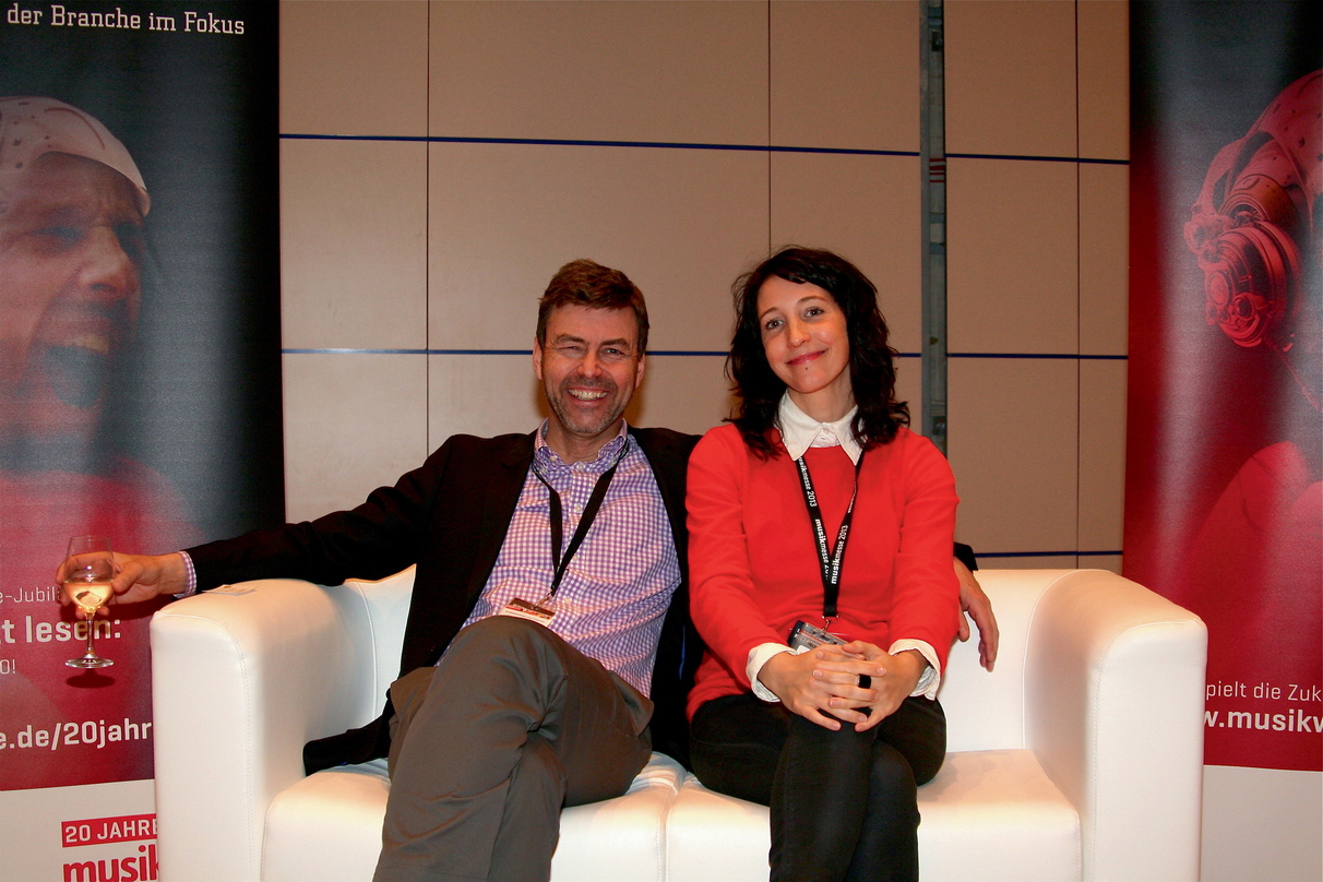 Organisieren den Musikbiz Lounge & Congress auf der Musikmesse: Wolfgang Weyand und Julia Kaiser