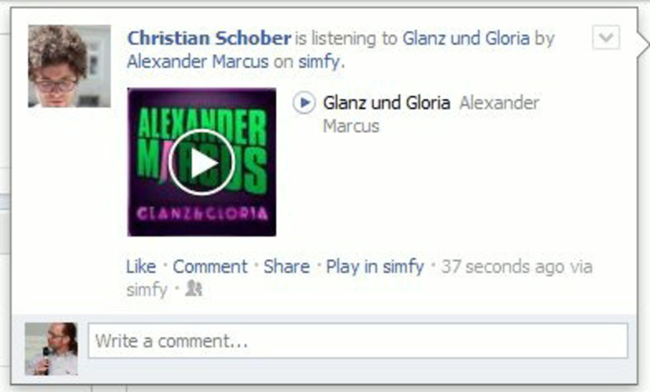 Macht musikalische Vorlieben öffentlich: Die Facebook-Verknüpfung