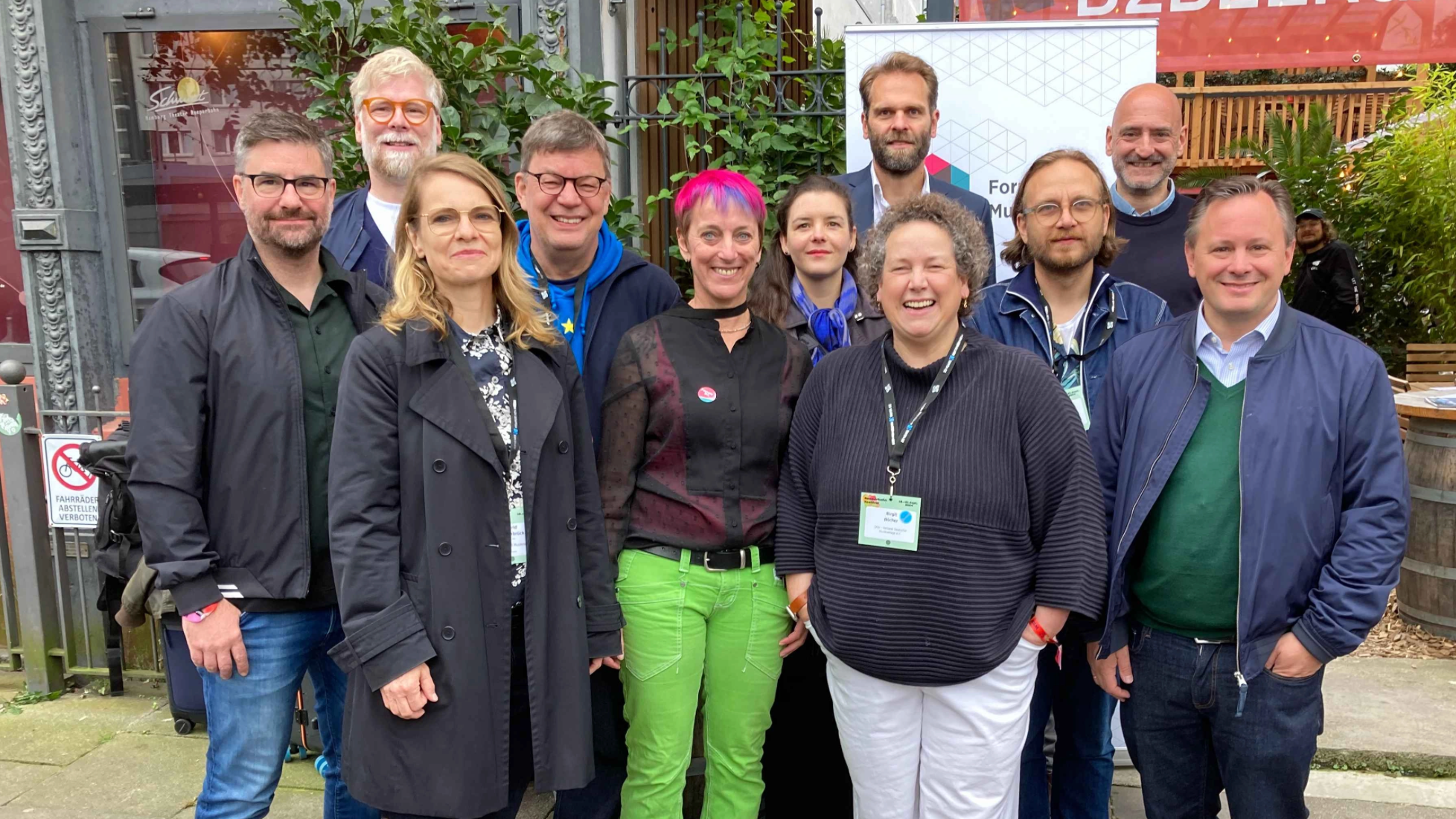 Stellten vor Jahresfrist im B2Beergarden das Positionspapier des Forums Musikwirtschaft vor (von links): Patrick Oginski (IMUC), Daniel Knöll (SOMM), Sigrid Herrenbrück (BVMI), Jörg Heidem...