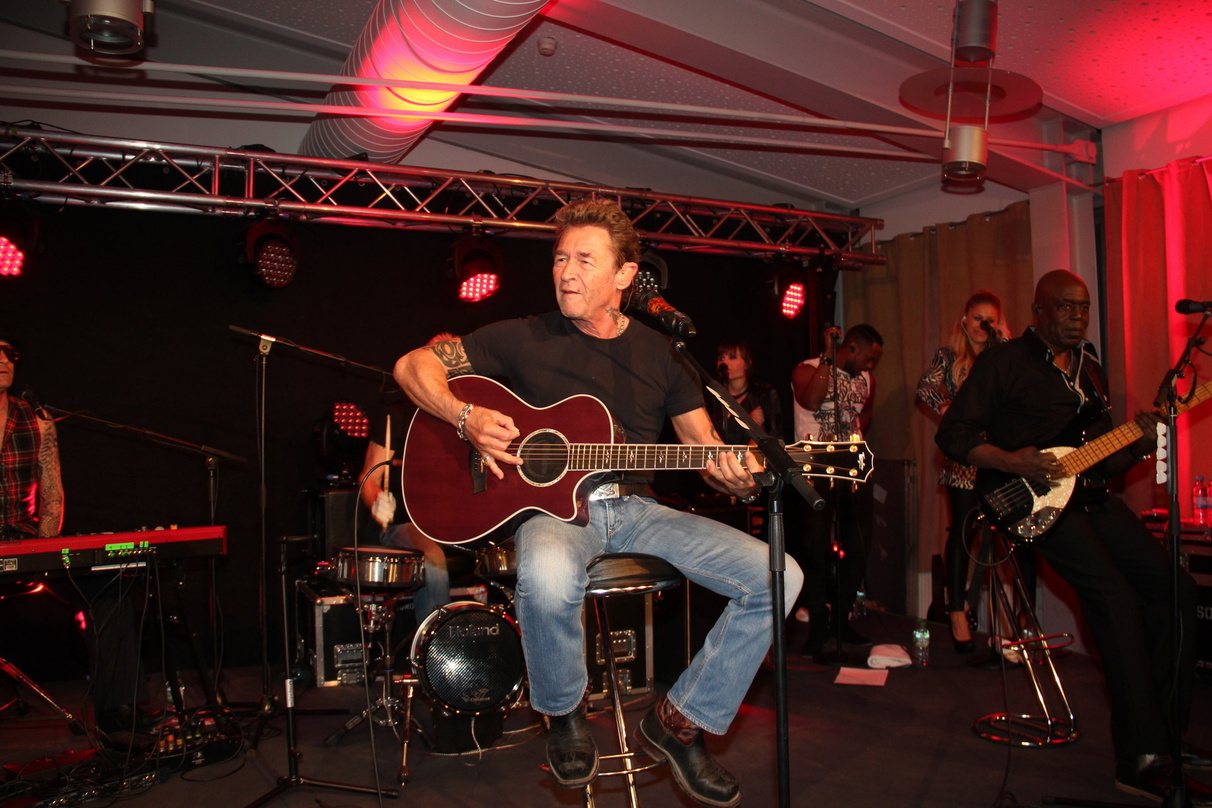 Hatten Spaß: Maffay und Band beim SAW-Radiogig