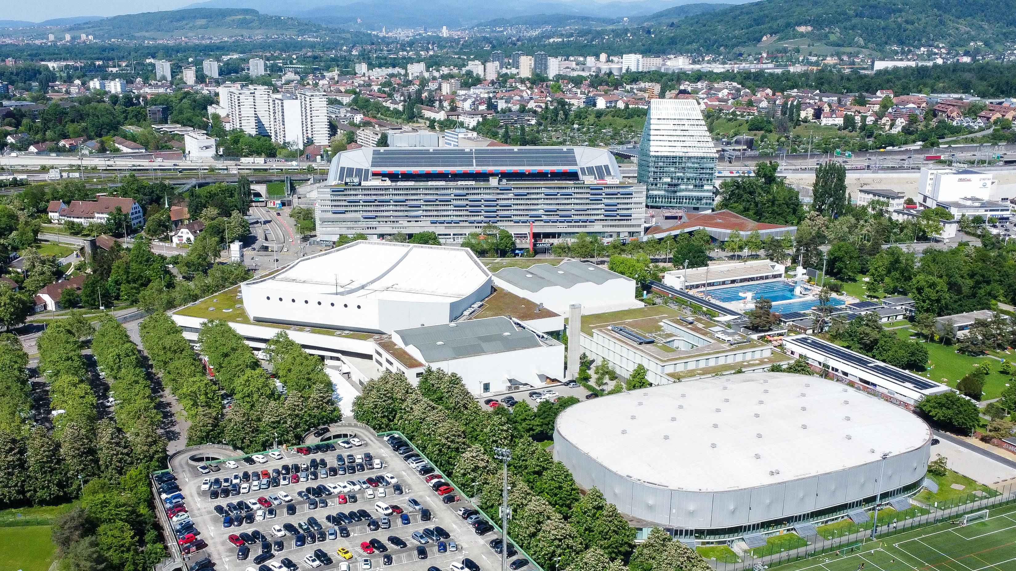 Hier steigt der ESC 2025: die St. Jakobshalle in Basel.