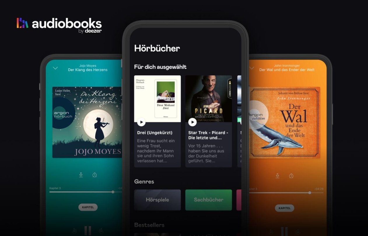 Bietet viele Extras wie redaktionell aufbereitete Hörbuch-Empfehlungen oder eine vereinfachte Suche: die neue Hörbuch-App von Deezer
