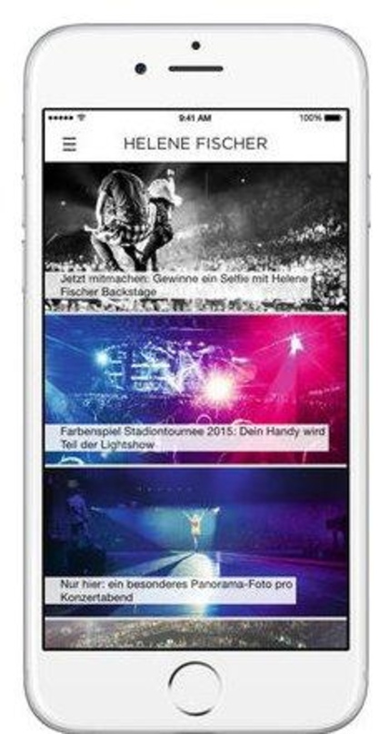 Bietet exklusive Inhalte: die offizielle Helene-Fischer-App