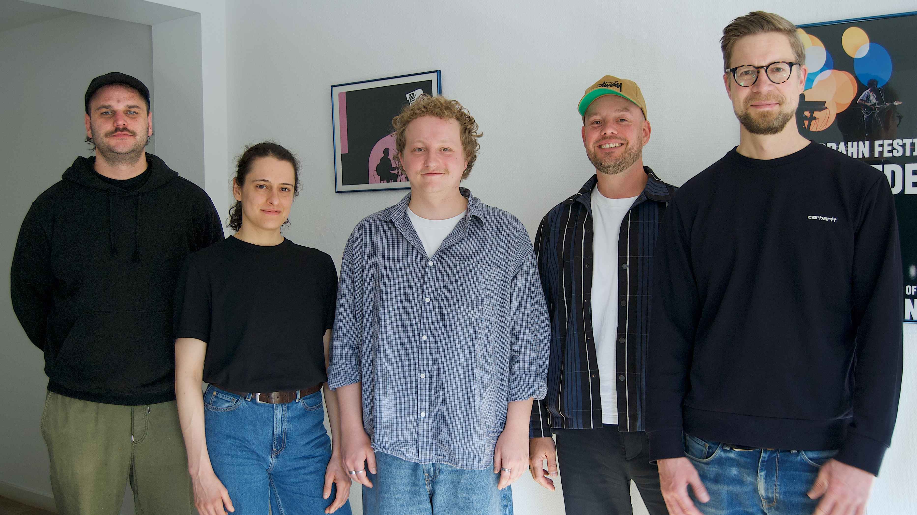 Wirken hinter den Kulissen von RBX (von links): Bosse Pogoda (Programme Manager), Ariane Mohr (Senior Programme Managerin), Paul Wöllens (Junior Programme Manager), Maximilian Domma (Innov...