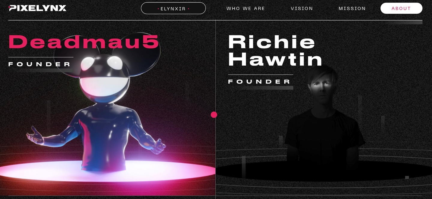 Haben die Mehrheit am Unternehmens Pixelynx an Animoca Brands verkauft: die Mitbegründer Deadmau5 und Richie Hawtin
