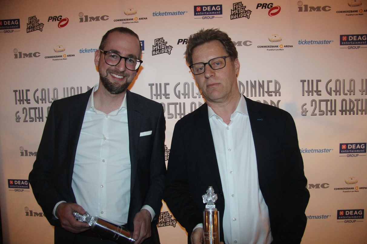Ausgezeichnet mit je einem Arthur Award: Christian Steinhof (links, CTS Eventim) und Folkert Koopmans (FKP Scorpio)