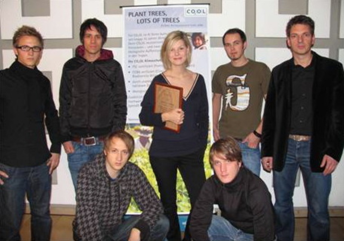 Umweltschützer: Philipp Jacob (hinten l., A.S.S.) und Dirk Walterspacher (hinten r.) mit der Band Juli