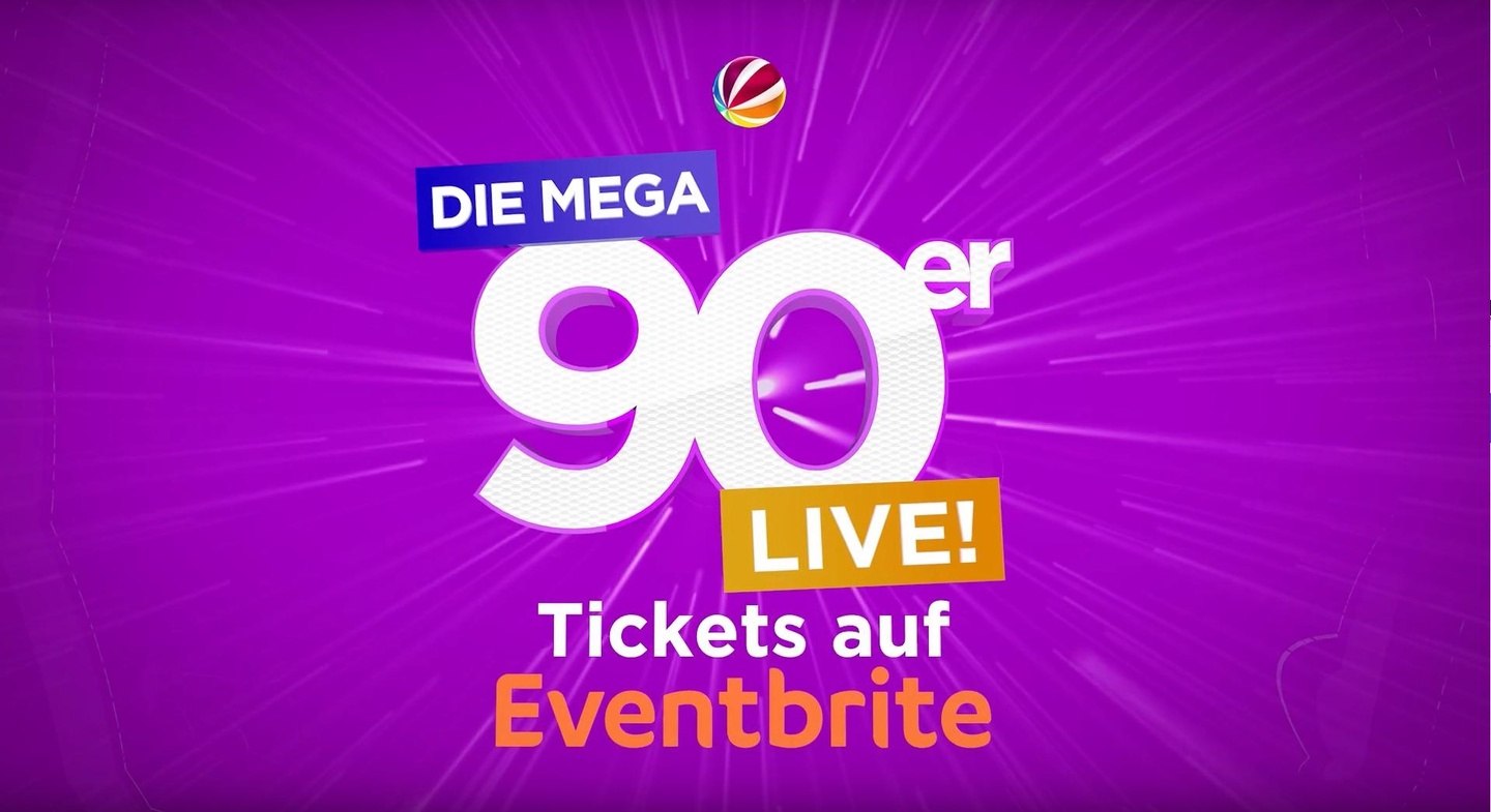 Hieran sind Mama Concerts, Eventbrite und Starwatch beteiligt: die "Mega 90er"-Konzerte