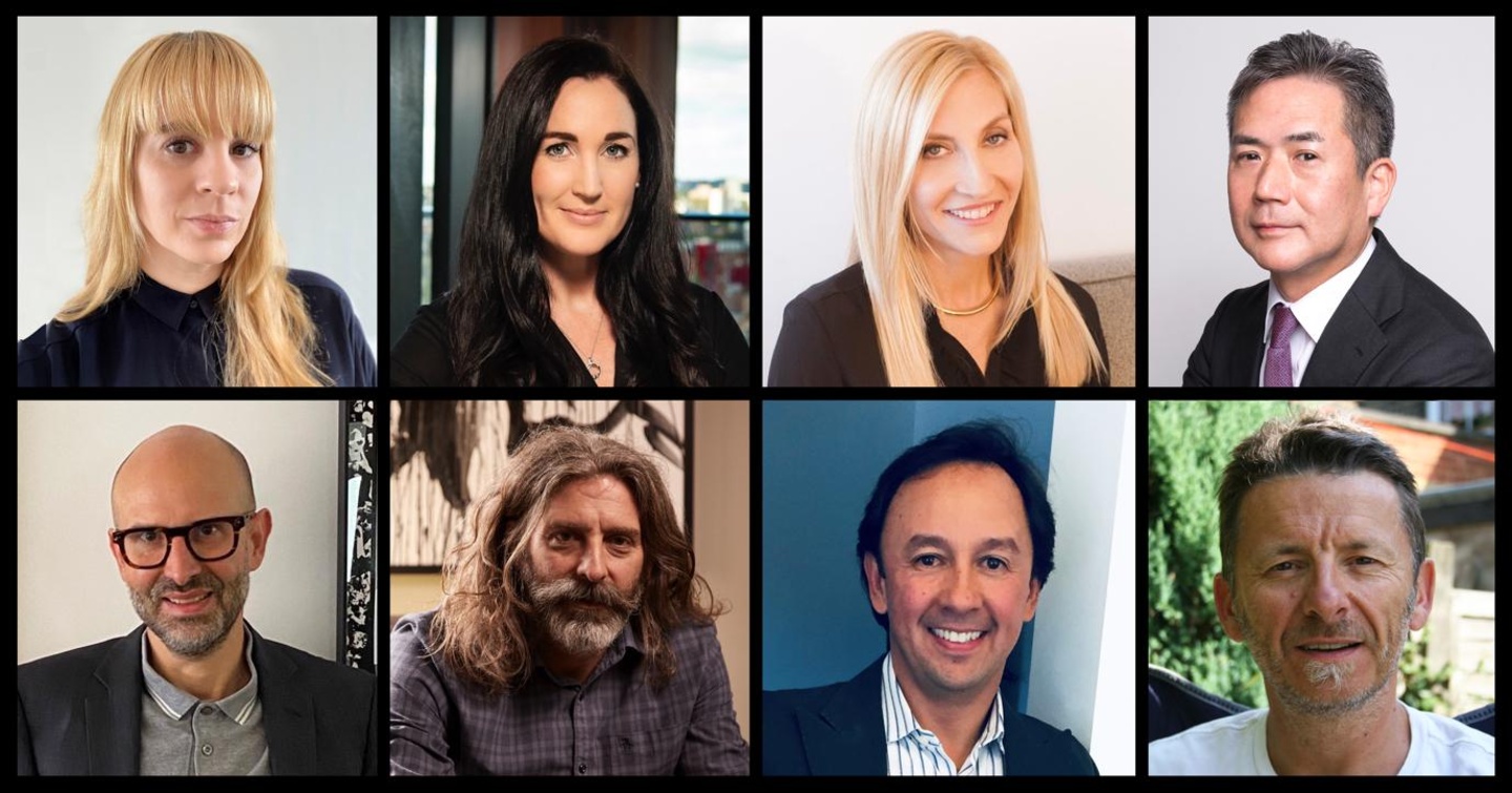 Leiten die Aktivitäten der Virgin Music Label & Artist Services auf internationaler Basis (oben, von links): Tina Adams, Vanessa Higgins, Jacqueline Saturn und Hirokazu Tanaka sowie (unten...