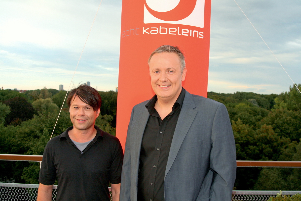 Wollen auch 2010 die "Number One!" bleiben: Markus Kavka (l.) und Kabel-Eins-Geschäftsführer Jürgen Hörner
