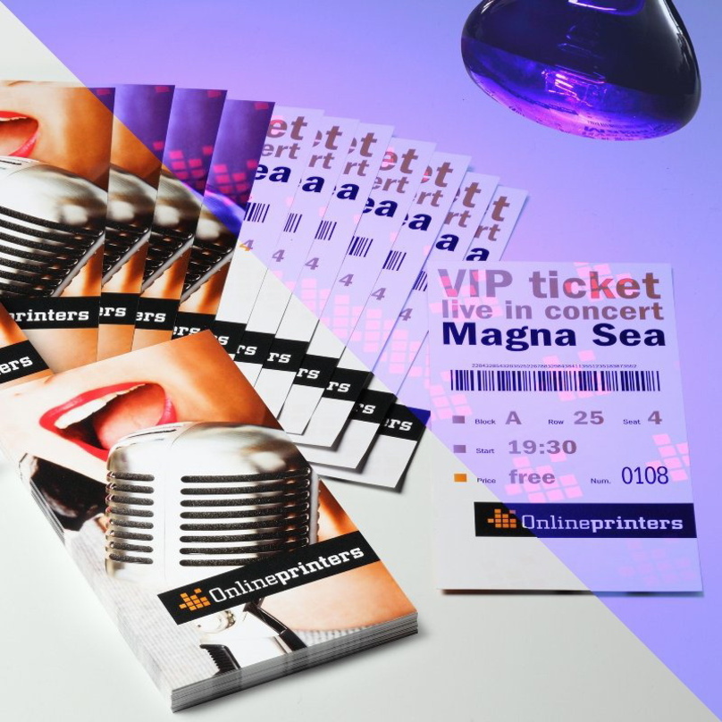 Sollen Fälschern das Handwerk unmöglich machen: Tickets mit UV-Farbe