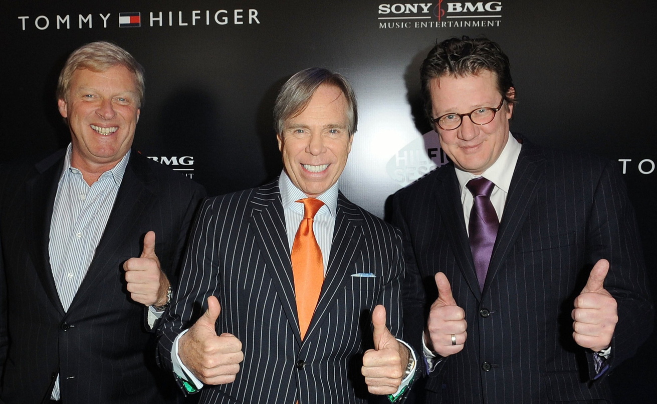 Mode und Musik (v.l.n.r.): Fred Gehring (CEO Tommy Hilfiger Group), Tommy Hilfiger und Maarten Steinkamp