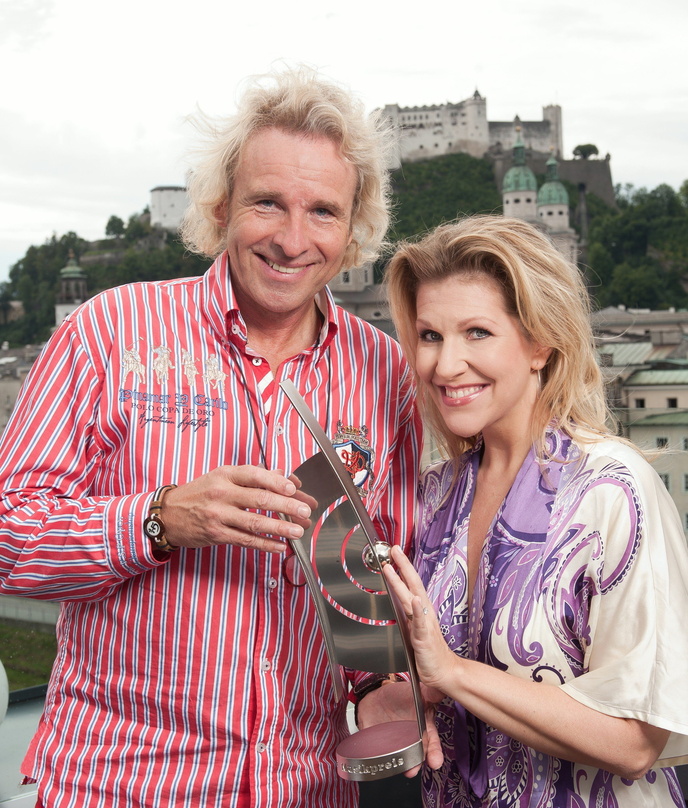 Trafen sich schon zur Vorbereitung: Moderator Thomas Gottschalk und Joyce DiDonato im August bei den Salzburger Festspielen