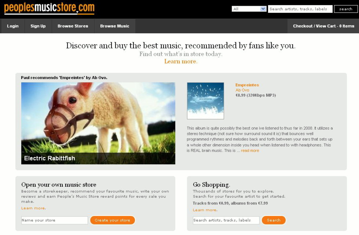 Künftig mit Universal-Repertoire: People's Music Store