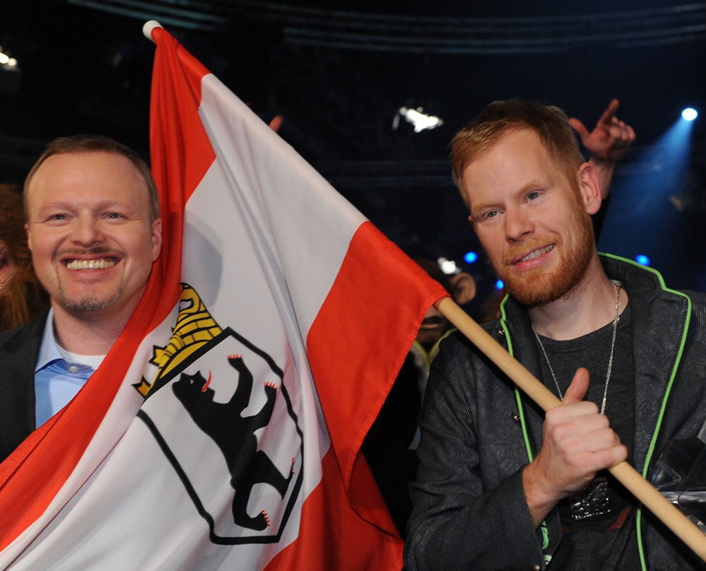 Machte das Rennen: Peter Fox (r.) mit Stefan Raab