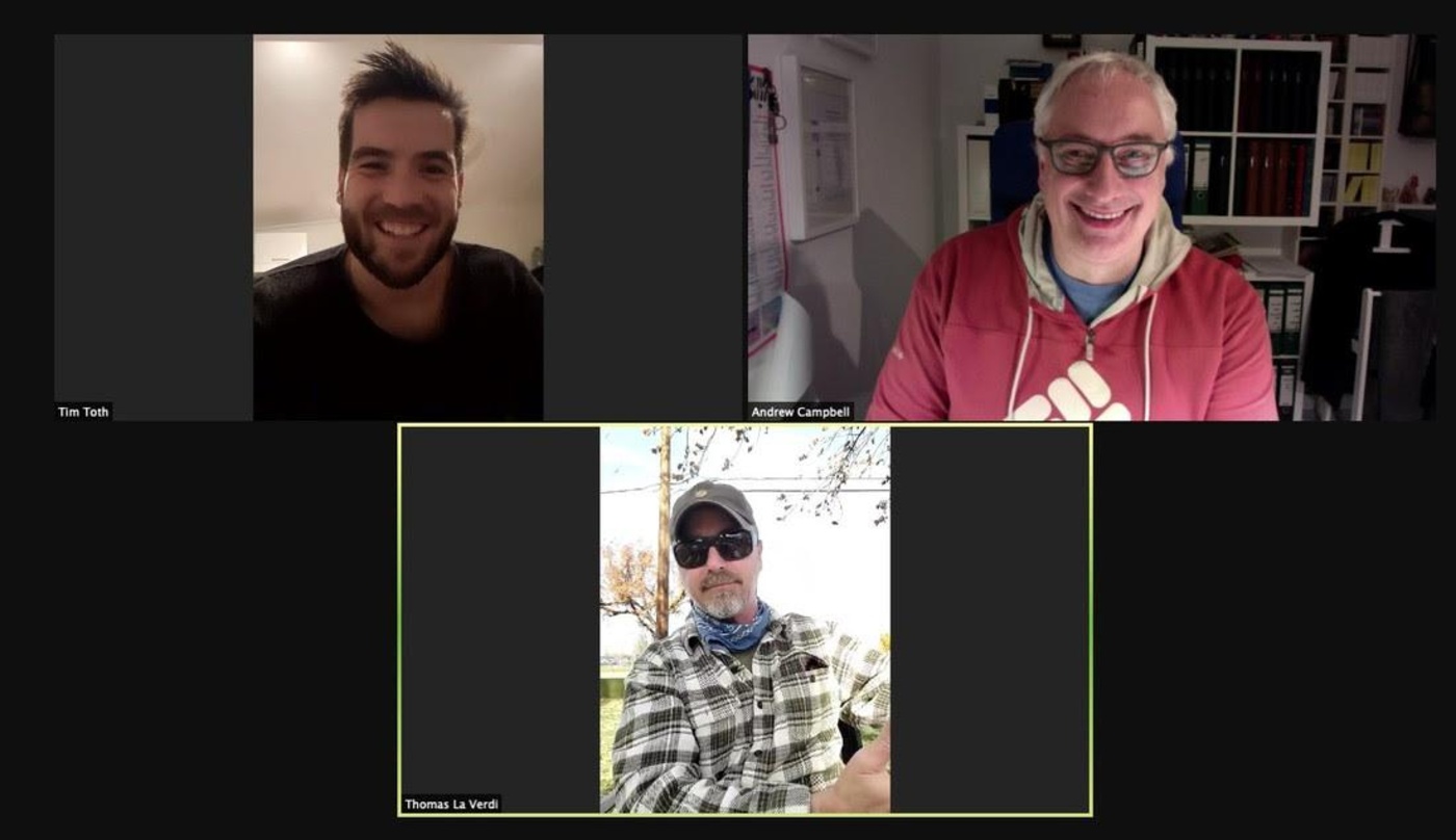 Neue Partner: Tim Toth (oben links, CTM), Andrew Campbell und Tommy La Verdi (unten)