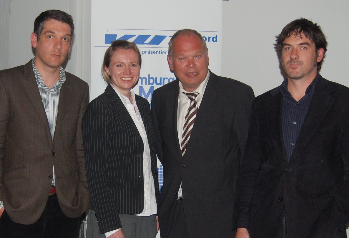Diskutierten in Hamburg (v.l.n.r.): Thorsten Seif (Buback), Moderatorin und Anwältin Kirsten König sowie die Rechtsanwälte Jens Schippmann (Kanzlei Kamin & Wilke) und Reinher Karl (Kanzlei...