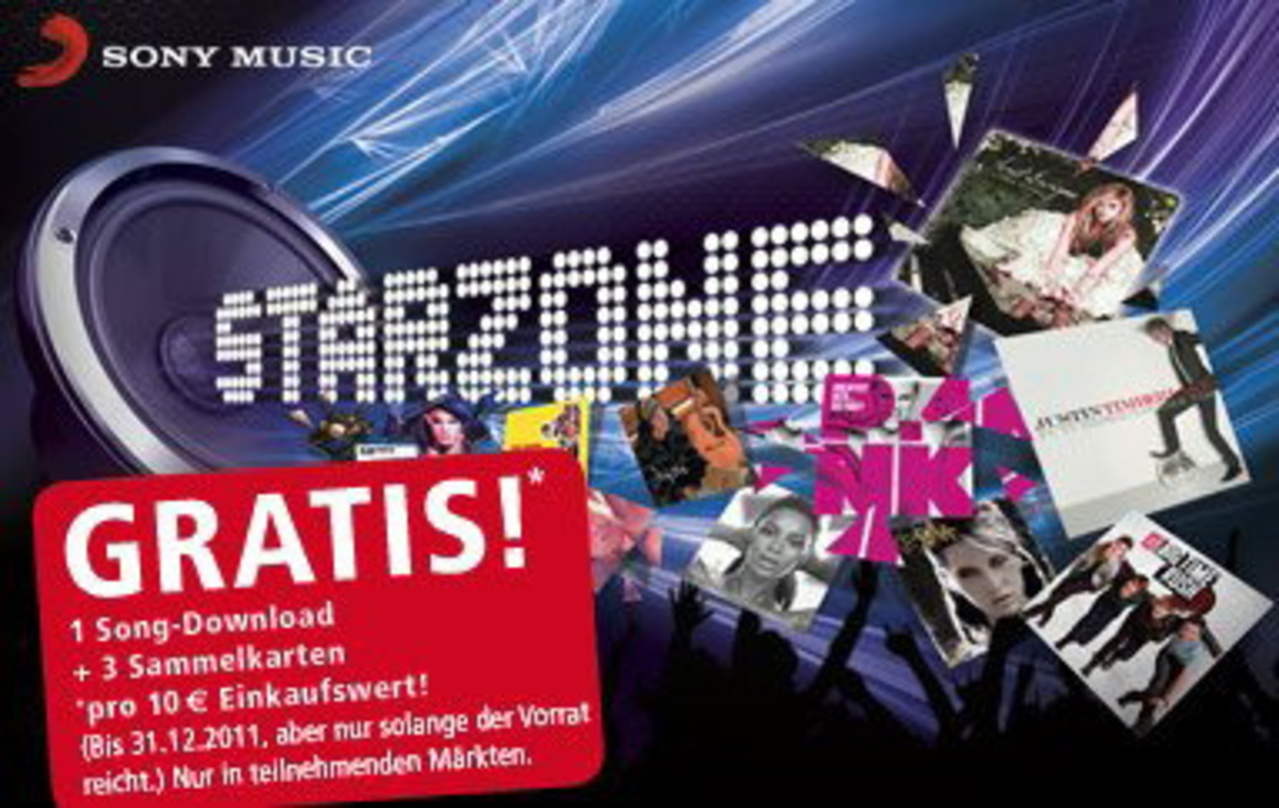 Kampagne mit Musik: Rewe und Sony Music verbreiten Sammelbildchen und Rabattdownloads