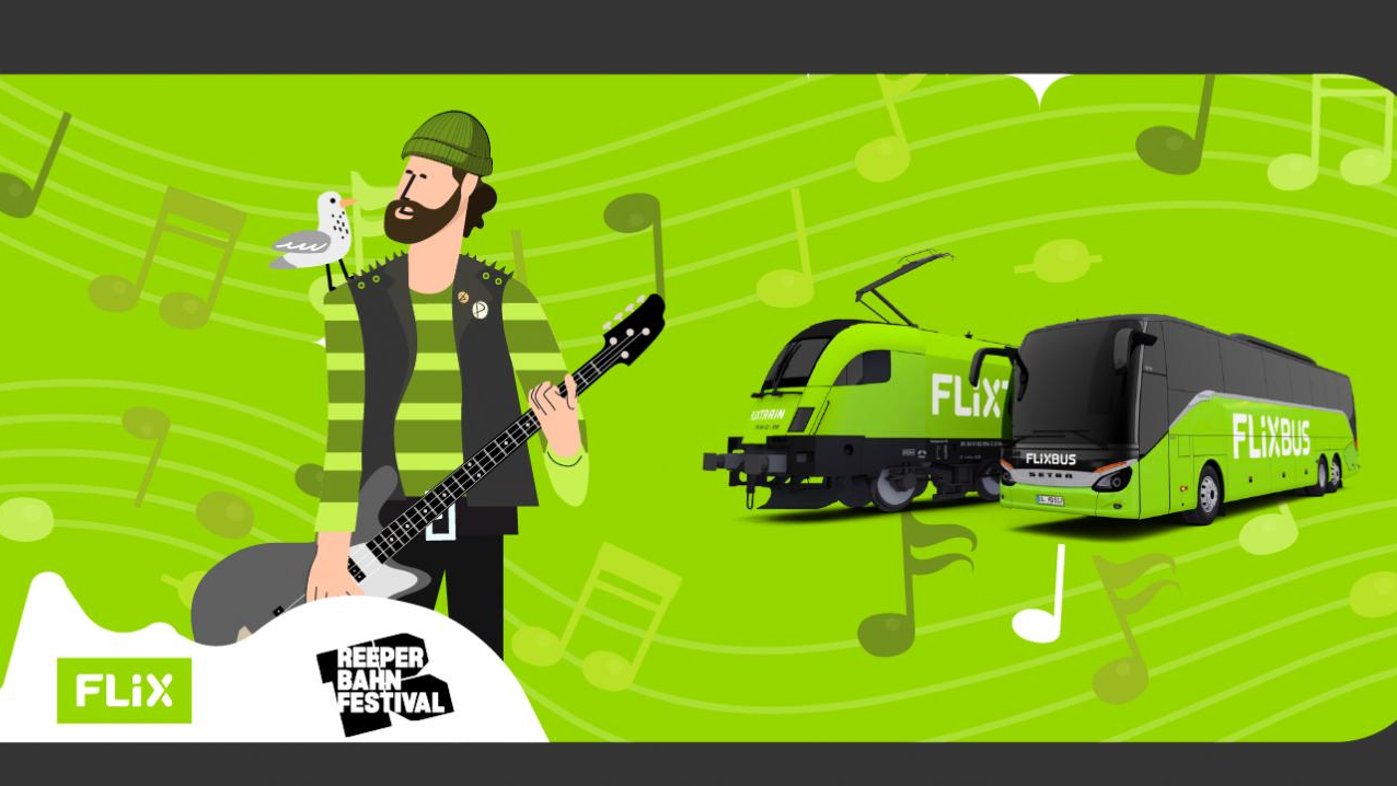 Bietet Rabatt bei der Anreise zum Reeperbahn Festival: FlixBus und FlixTrain.